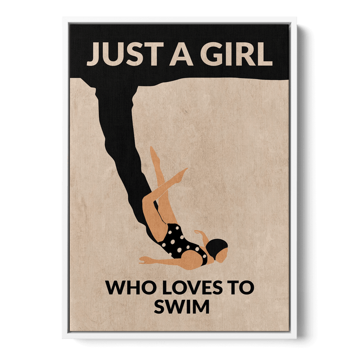 Just A Girl Who Loves To Swim Canvas