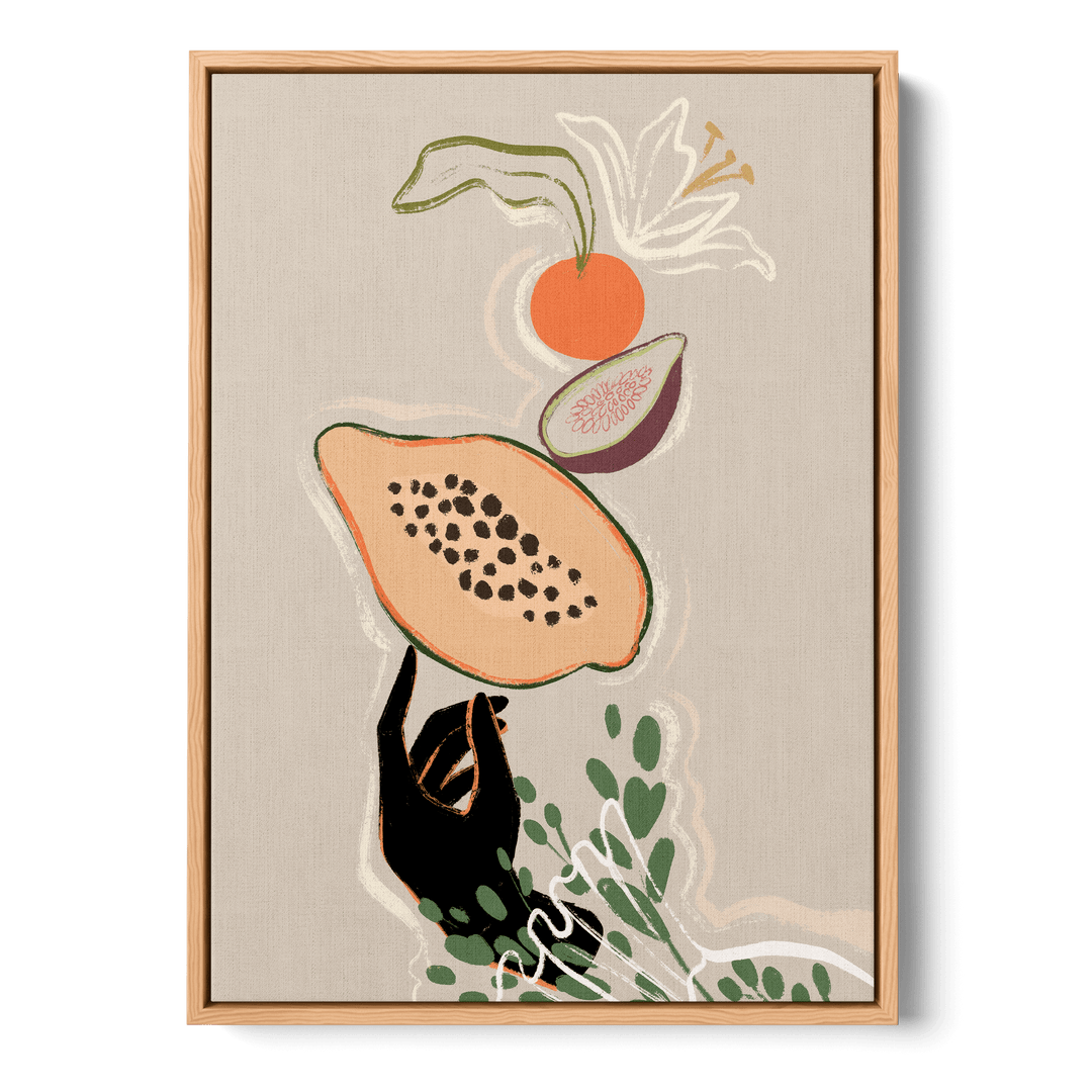 Balancing Fruits Canvas