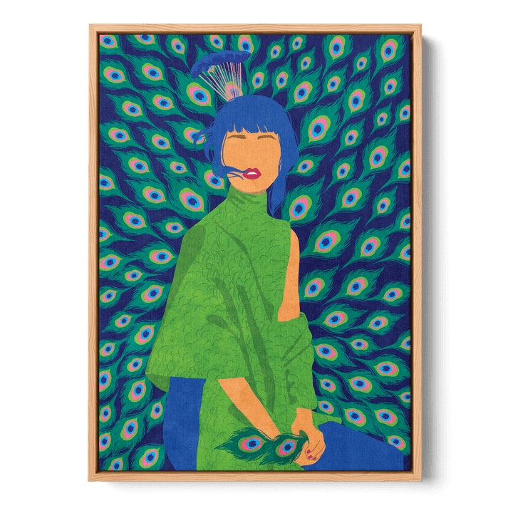 Peacock Woman Canvas