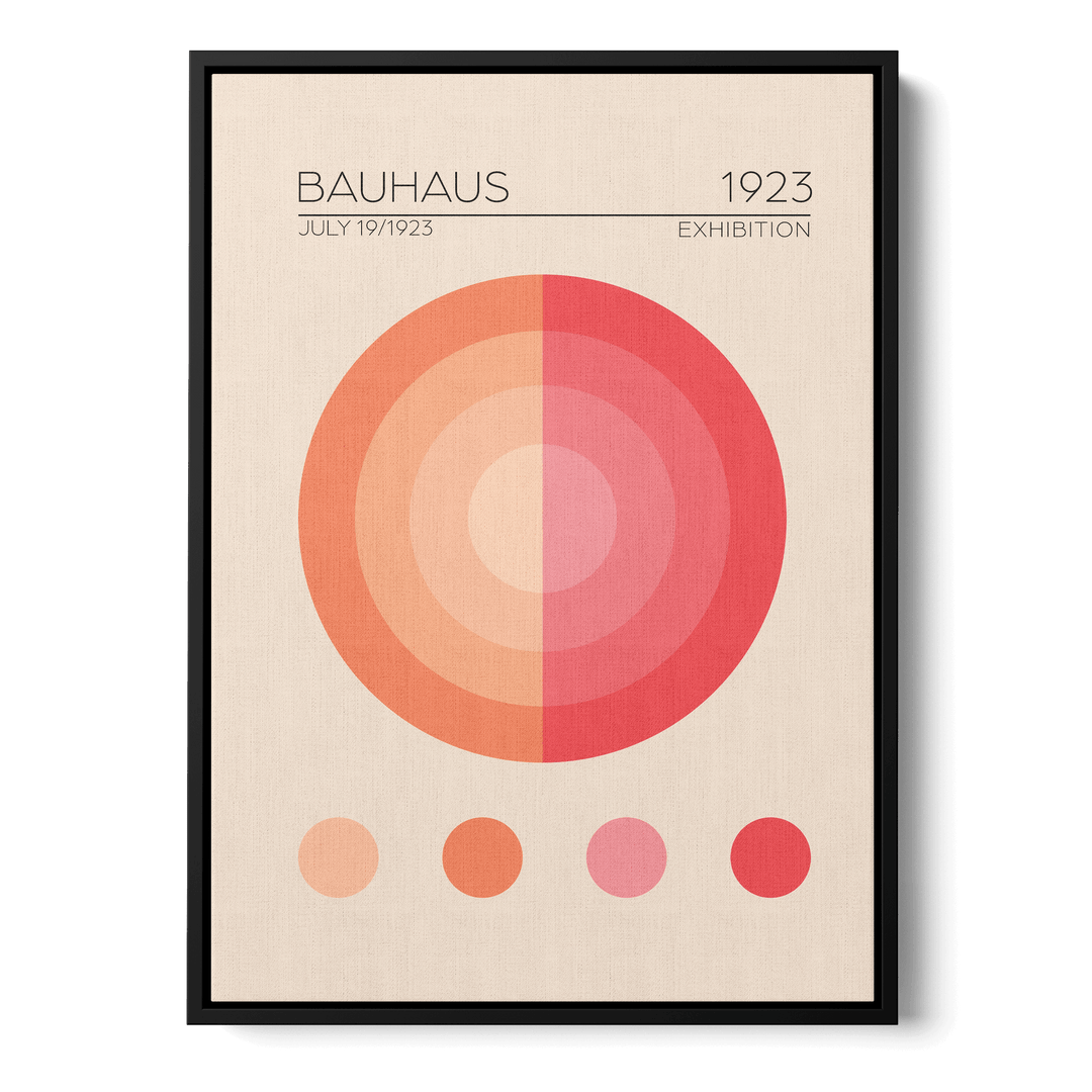 Bauhaus Pembe Daire Canvas