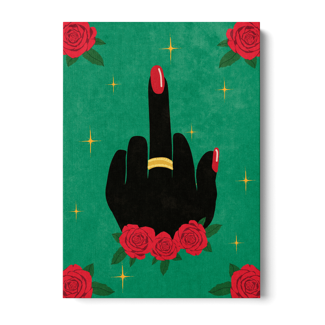 Middle Finger Canvas