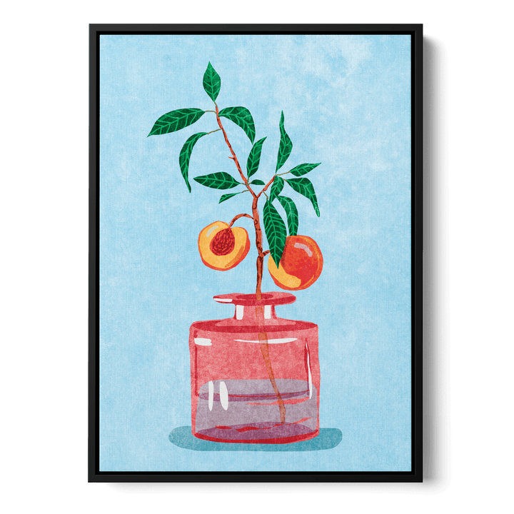 Peach Tree In Vase Canvas