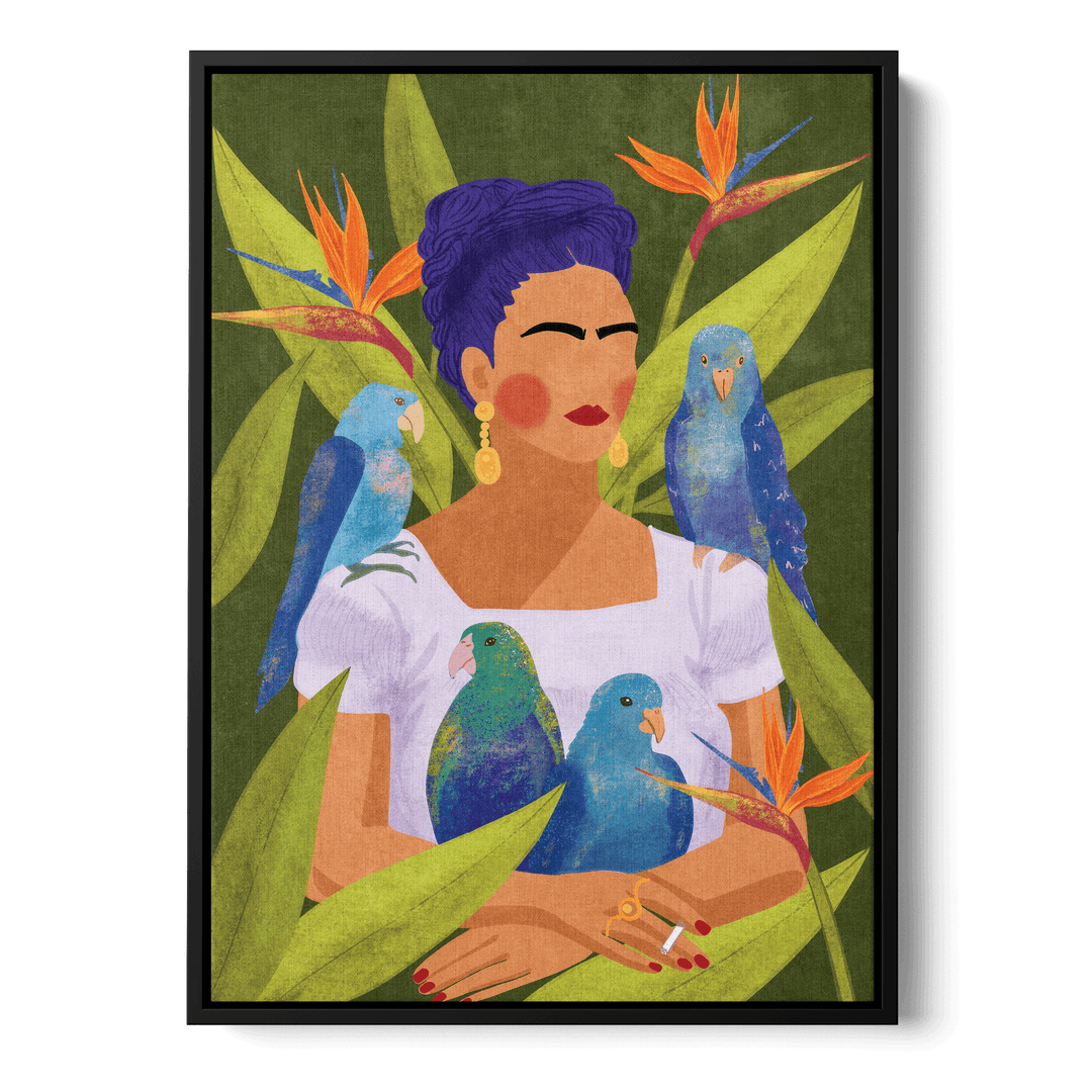 Frida And Birds Canvas