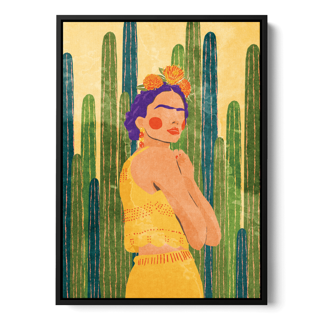 Frida And Cacti Canvas