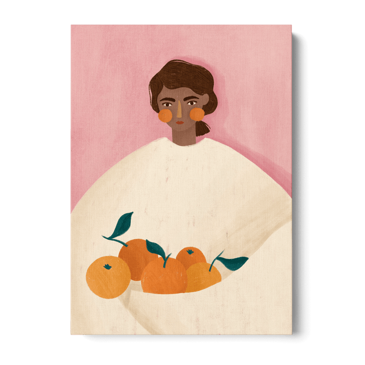 Woman With Oranges Canvas