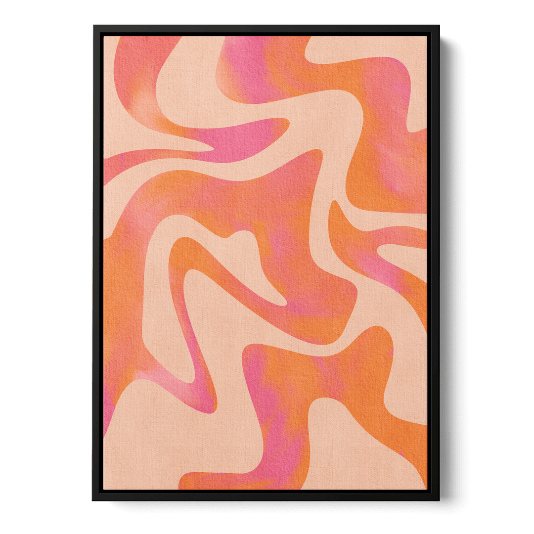 Abstract Wave Peach Fuzz Canvas