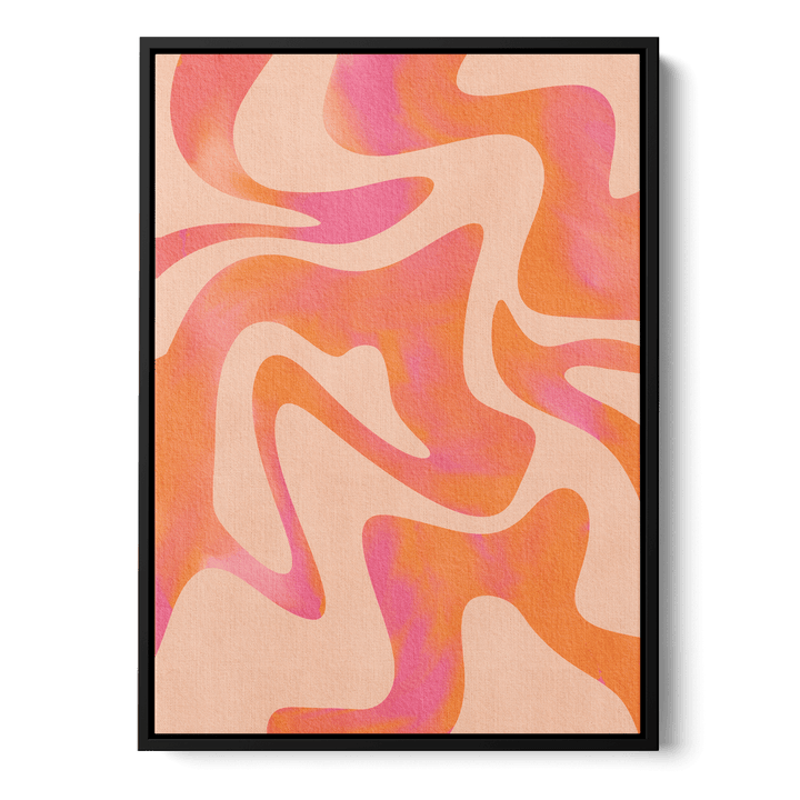 Abstract Wave Peach Fuzz Canvas