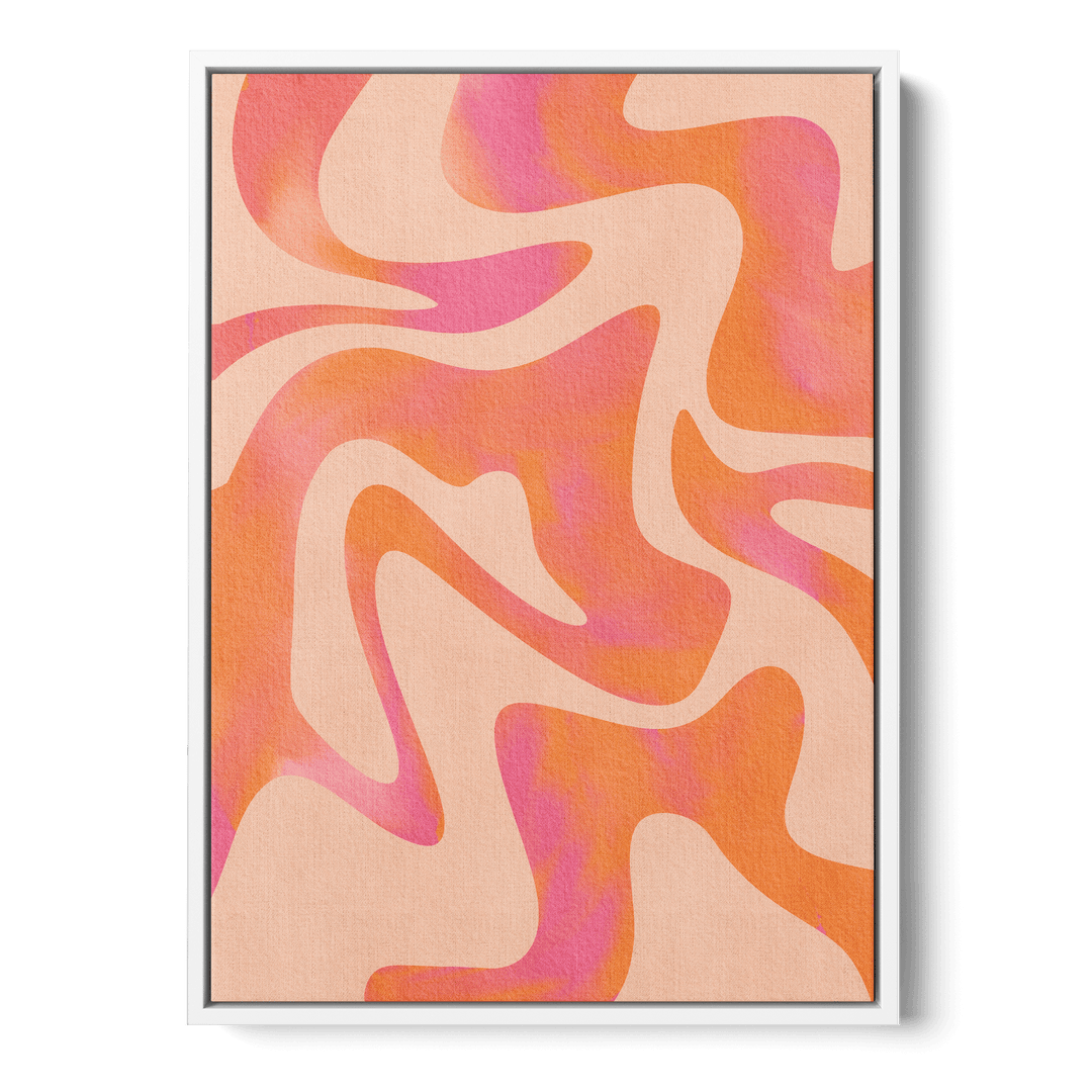 Abstract Wave Peach Fuzz Canvas