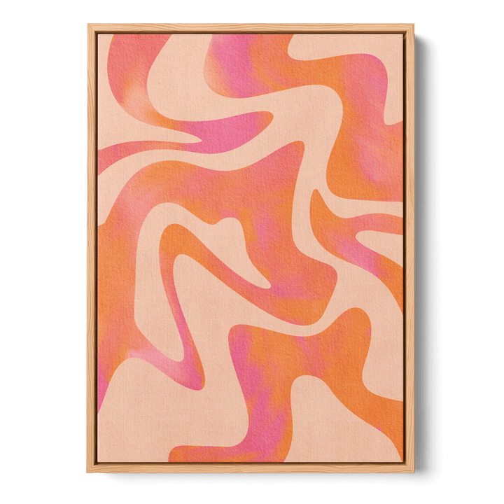 Abstract Wave Peach Fuzz Canvas