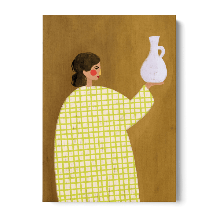 Woman With Vase Canvas