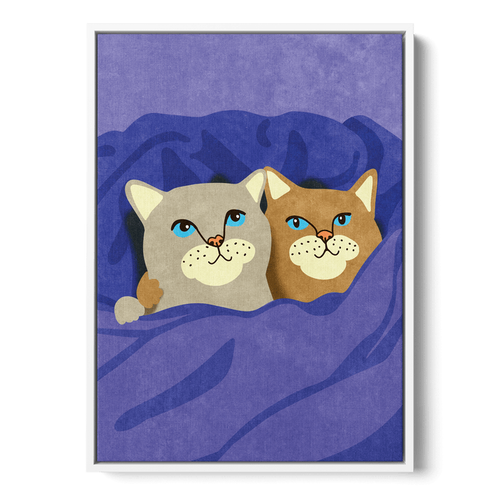 Cats In Bed Canvas