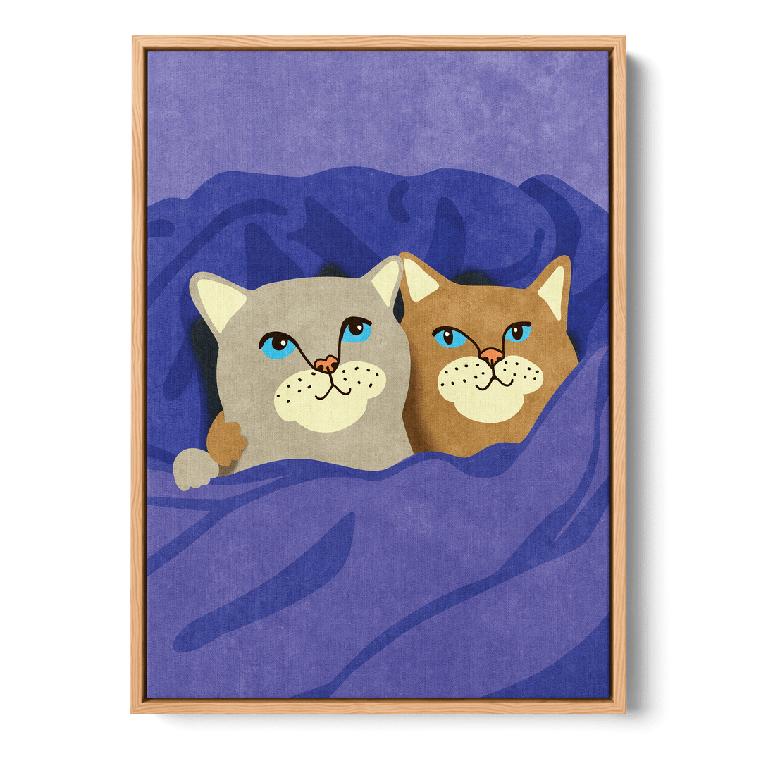 Cats In Bed Canvas