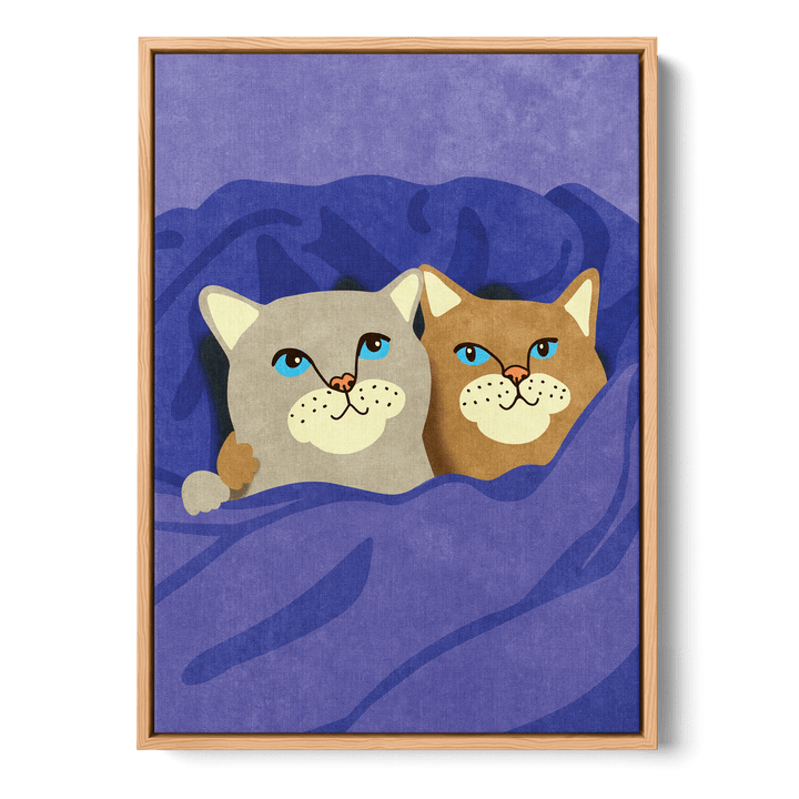 Cats In Bed Canvas