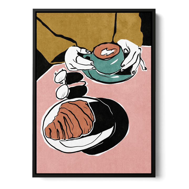 Croissant Et Café Au Lait Canvas