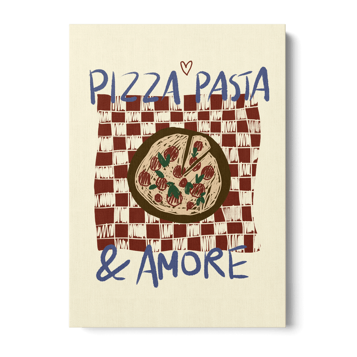 Pizza Pasta And Amore Canvas