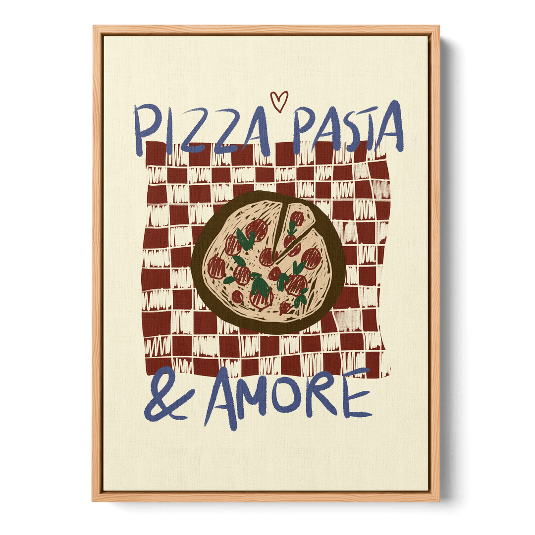 Pizza Pasta And Amore Canvas