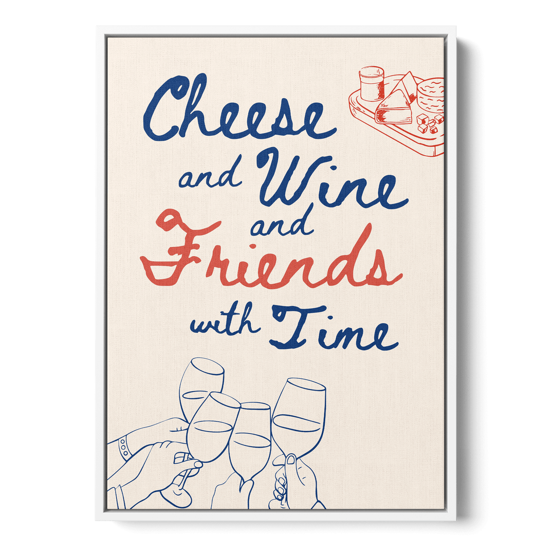 Cheese And Wine Canvas