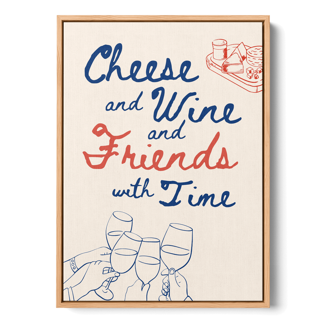Cheese And Wine Canvas