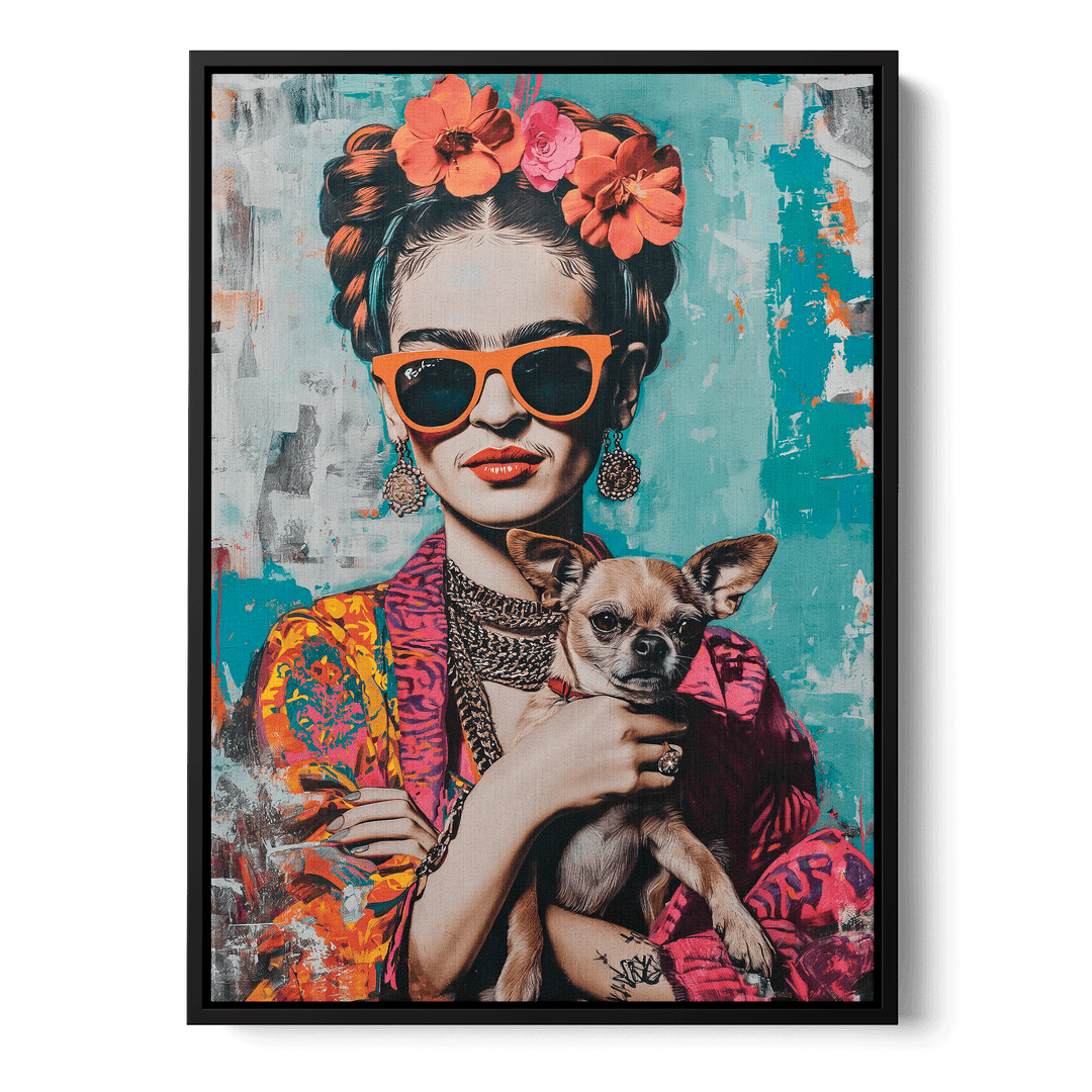 Frida Kahlo Chihuahua Canvas