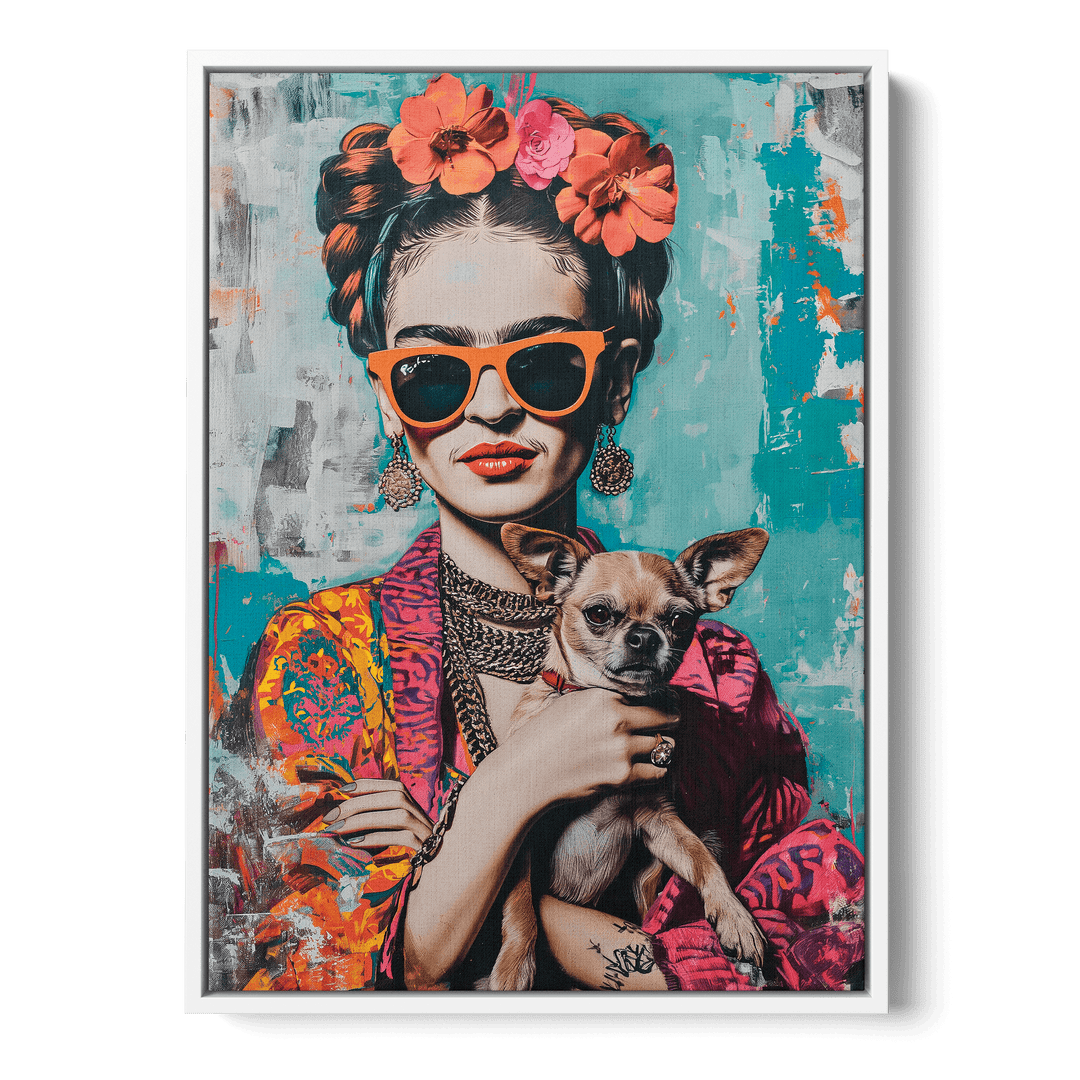 Frida Kahlo Chihuahua Canvas