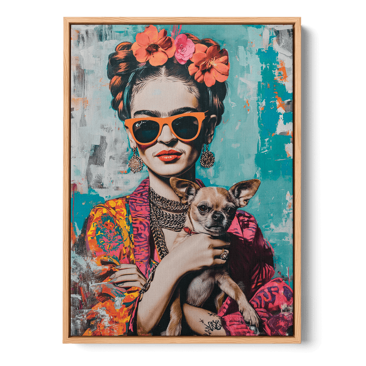 Frida Kahlo Chihuahua Canvas