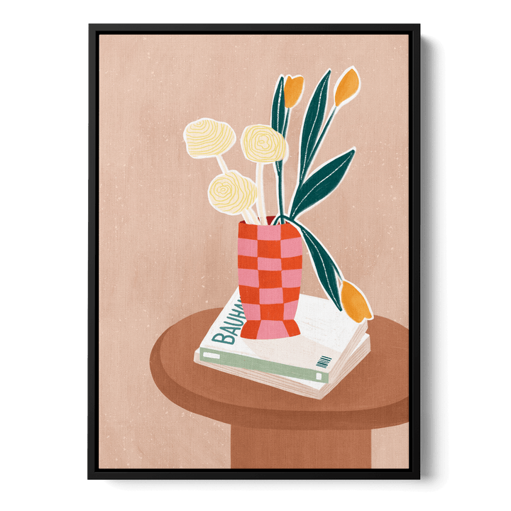 Checkered Vase Canvas