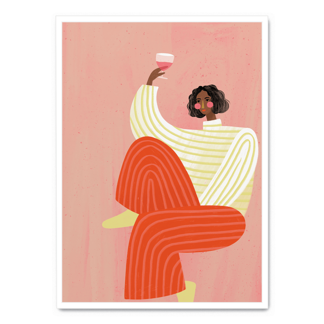 Woman With Glass Of Wine