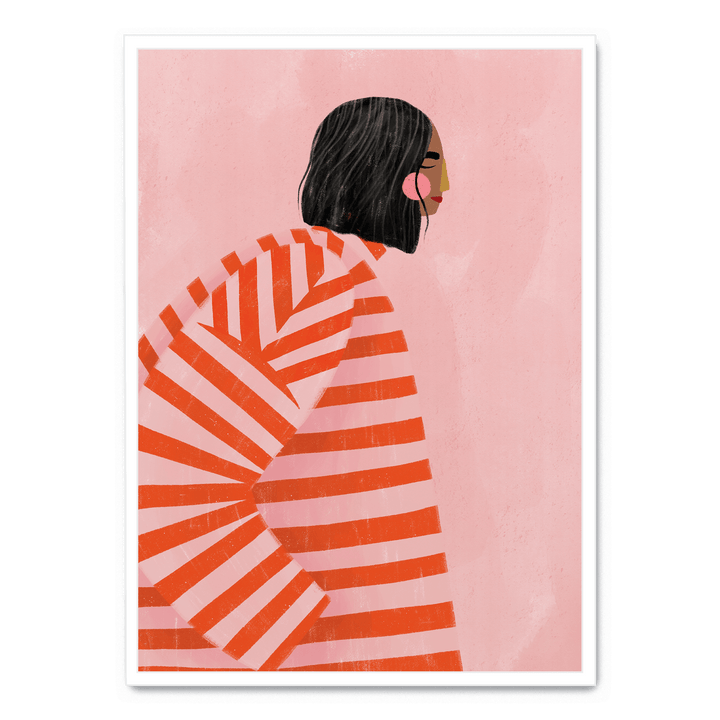 Woman With Orange Stripes