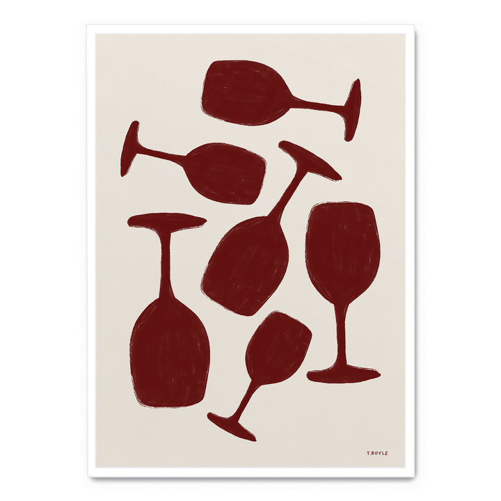 Abstract Wine Glasses