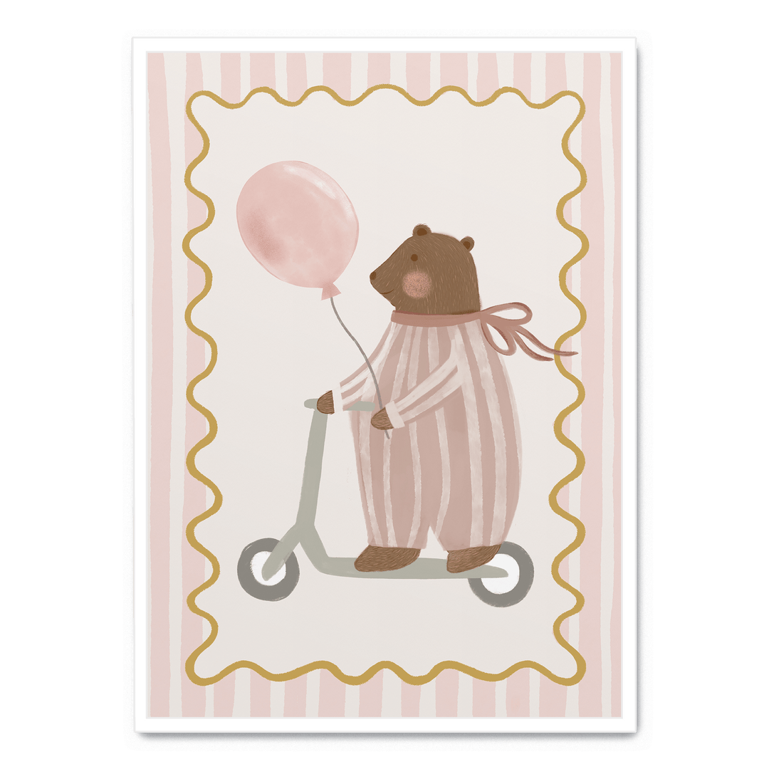 Bear With Pink Balloon