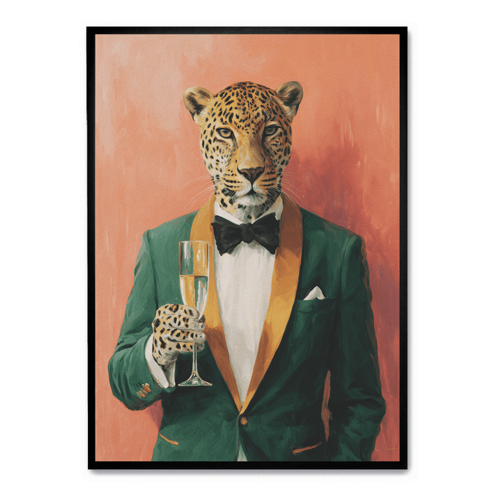 Leopard In Green Tuxedo