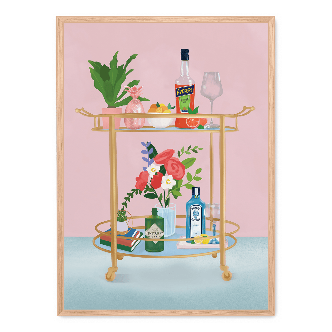 Colorful Cocktail Cart