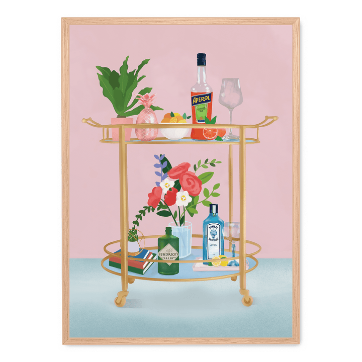 Colorful Cocktail Cart