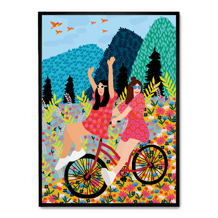 Friends On A Bike