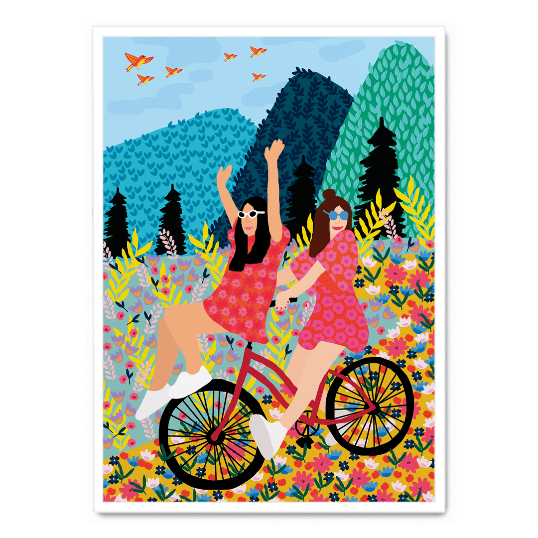 Friends On A Bike
