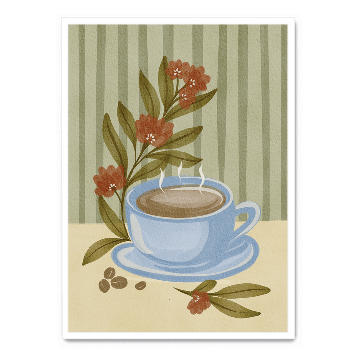 Steaming Coffee Bloom