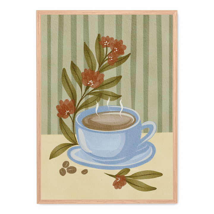 Steaming Coffee Bloom