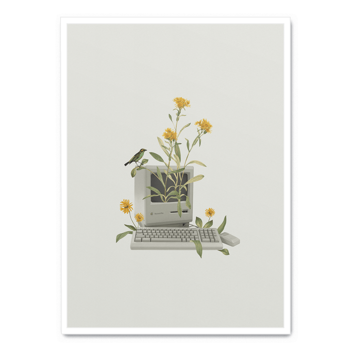 Floral Vintage Computer