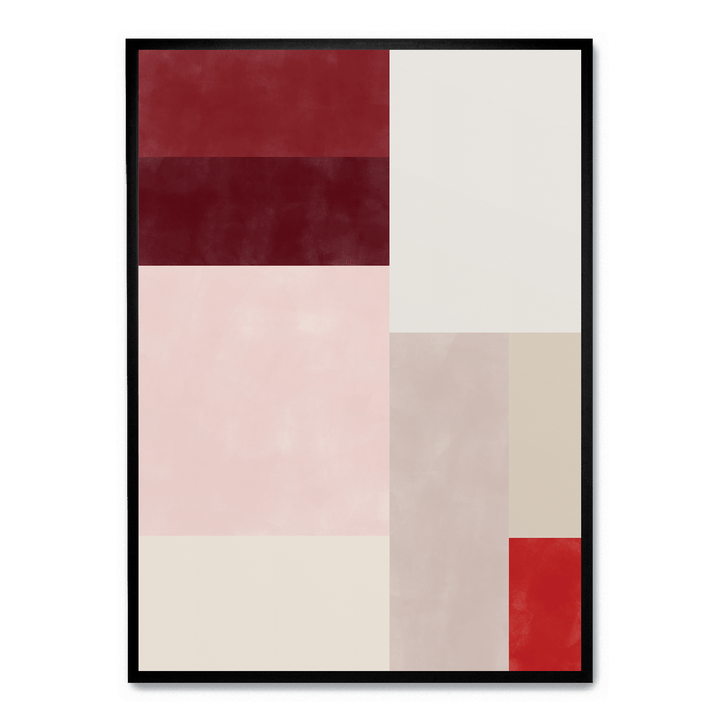 Red And Pink Colour Block