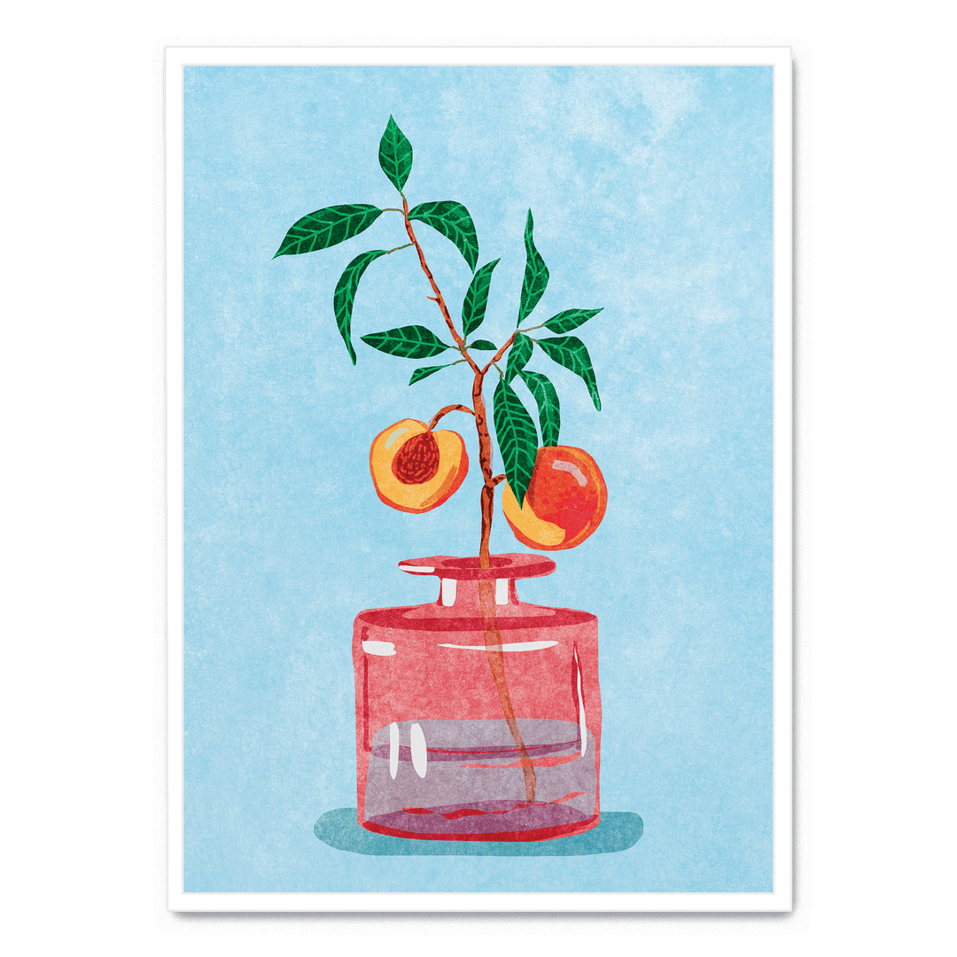 Peach Tree In Vase