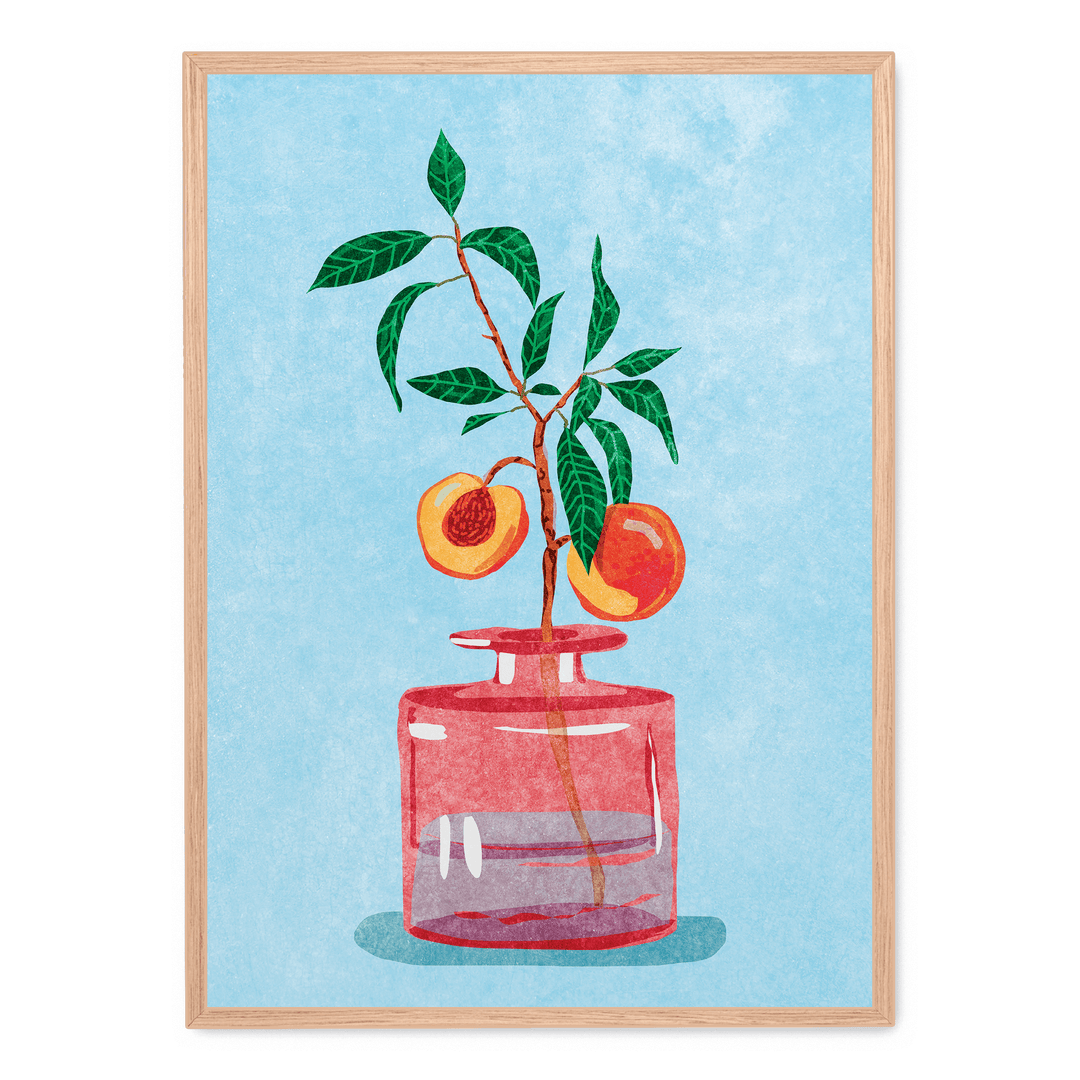 Peach Tree In Vase