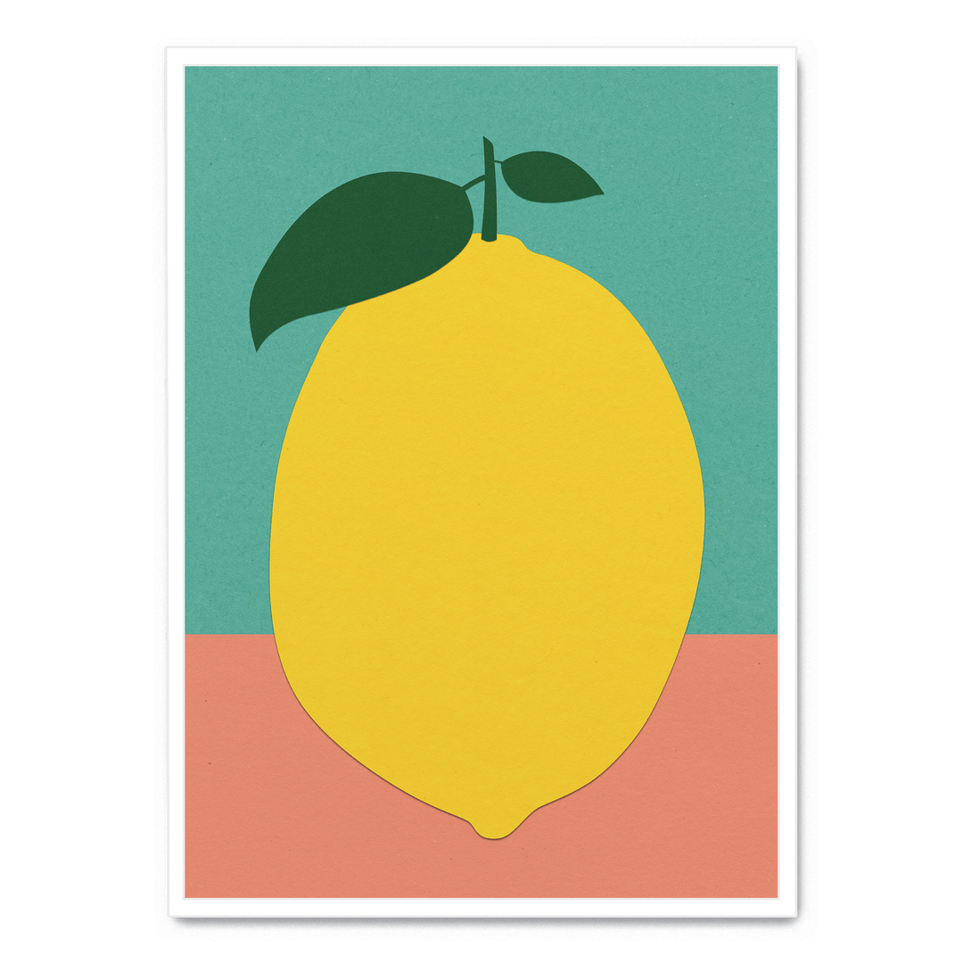 Lemon With Two Leaves