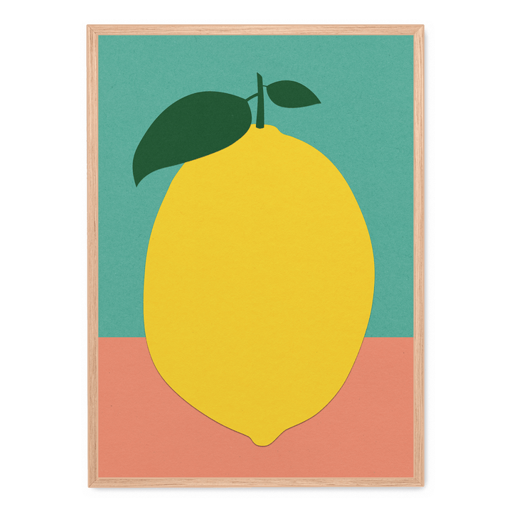 Lemon With Two Leaves