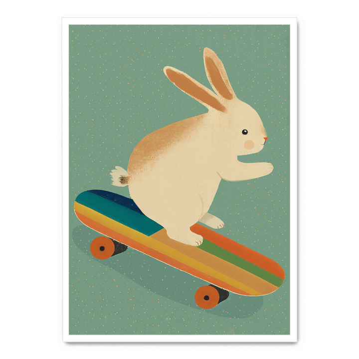Bunny On Skateboard