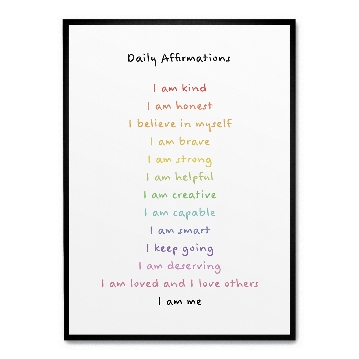 Daily Affirmations Poster Postera art Daily Affirmations Poster Postera art