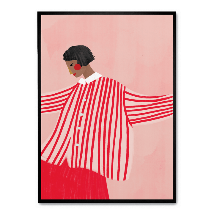 Woman With Red Stripes