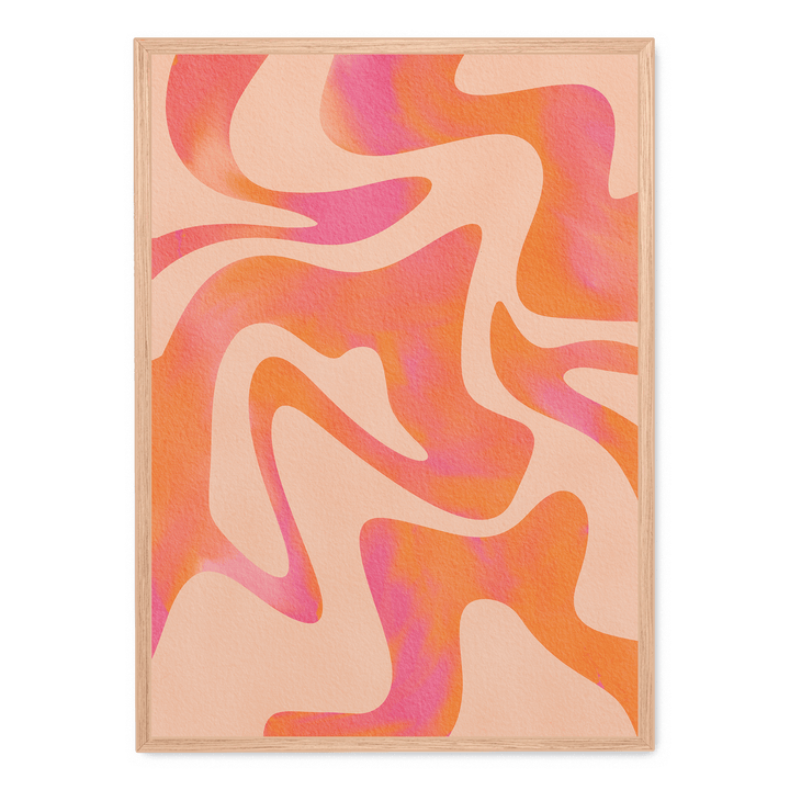 Abstract Wave Peach Fuzz