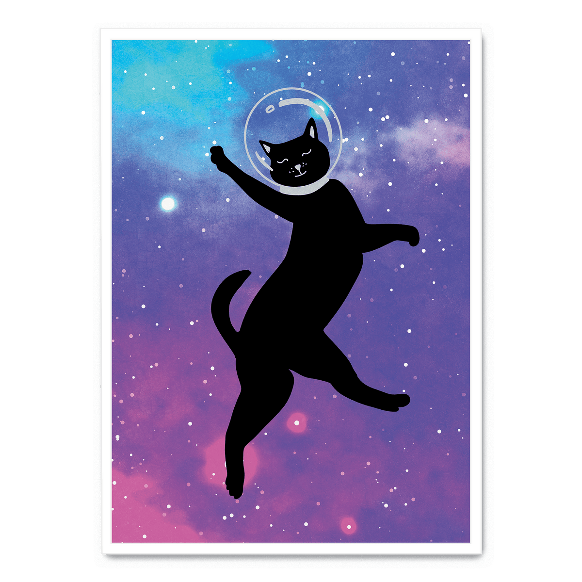 Happy Space Cat poster | Postera.art