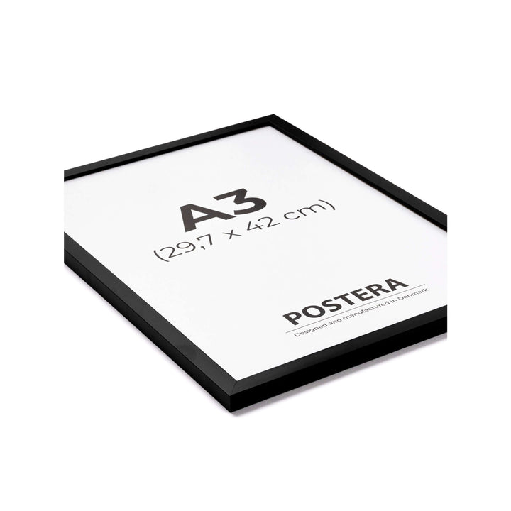 Sort ramme i størrelse A3 fra Postera