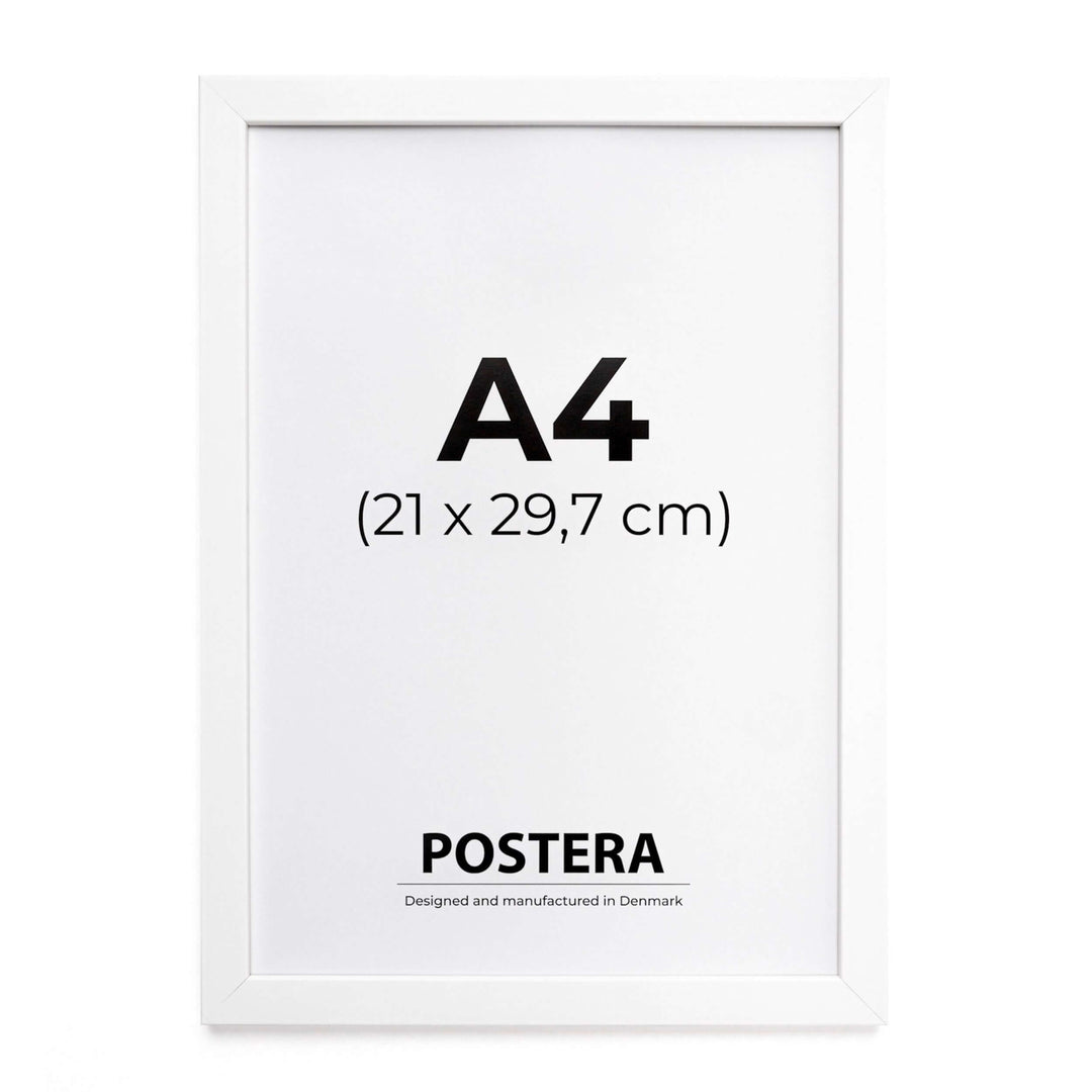 Hvid ramme i størrelse A4 fra Postera